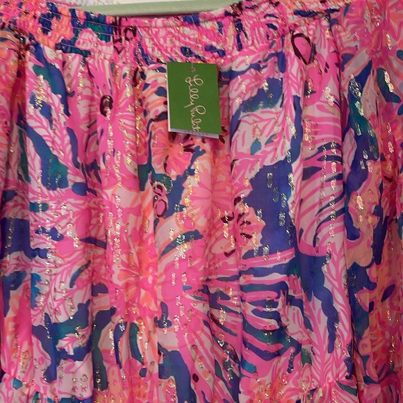 Lilly PulitzerSparkly  Myri Swirling Seadream Romper sz medium NWT Brand New - Picture 2 of 9